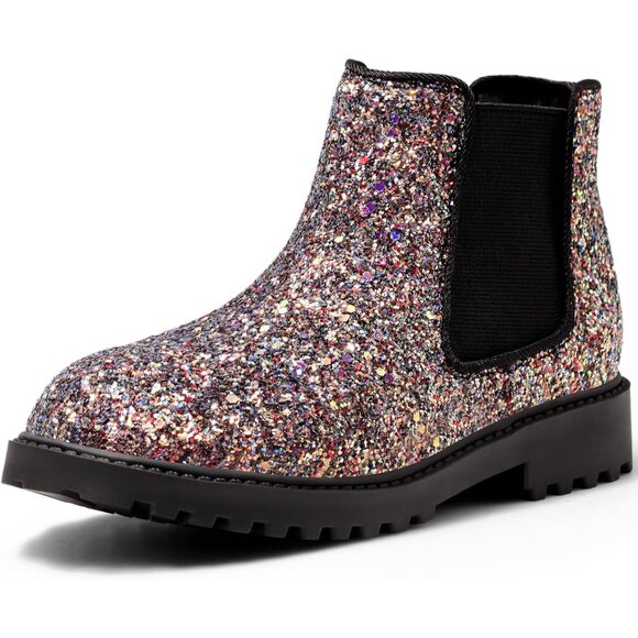 Kids Multi Color Ankle Snow Winter Chelsea Boot Synthetic Lightweight Booties - Picture 1 of 6